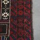 Hand-Knotted Rug with Burgundy Red, Dark Blue, and Beige Tones 143x88 cm