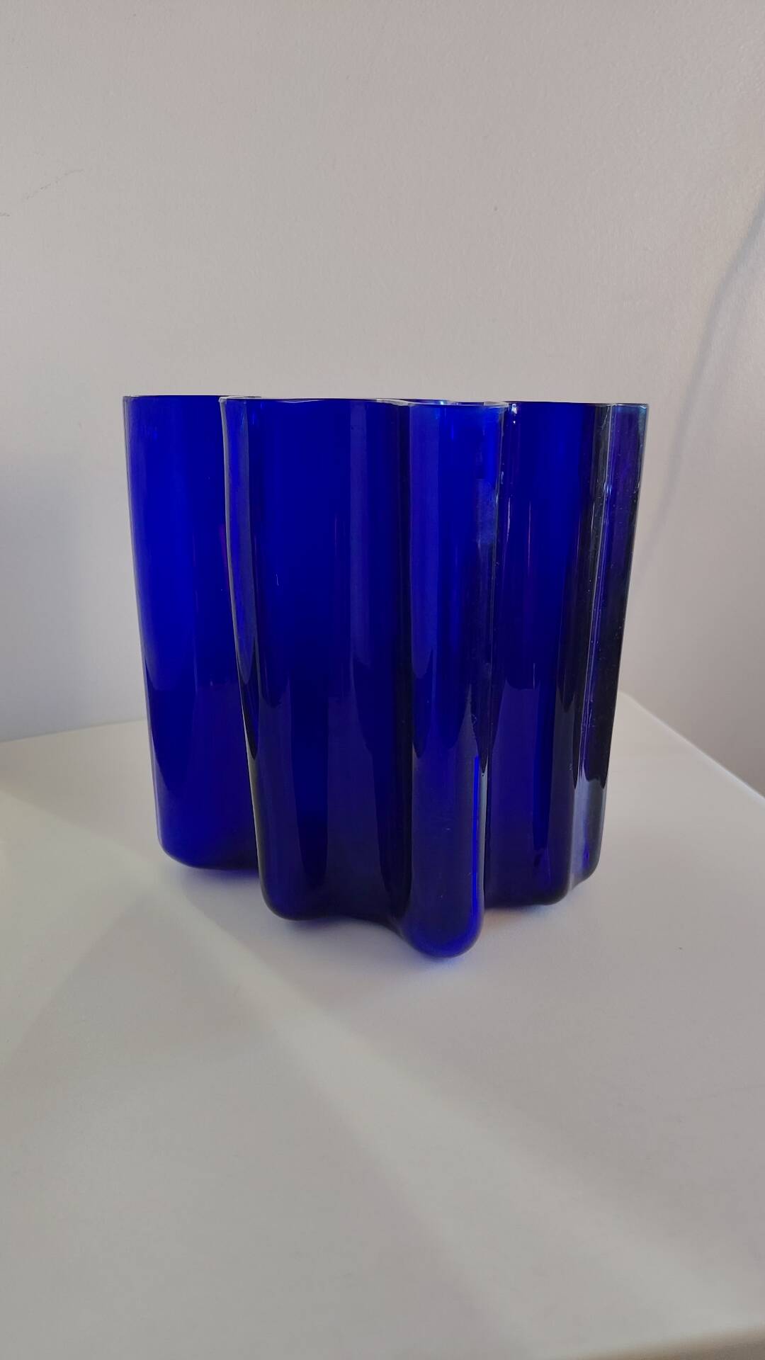 Cobalt blue glass vase, Denmark