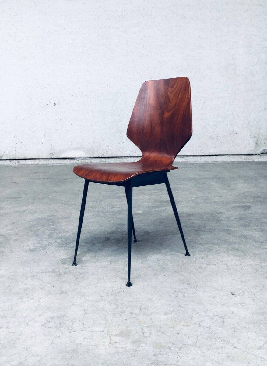 Mid-Century Modern Plywood Side Chairs attributed to Carlo Ratti for Legni Curvati, Italy, 1950s, Set of 3