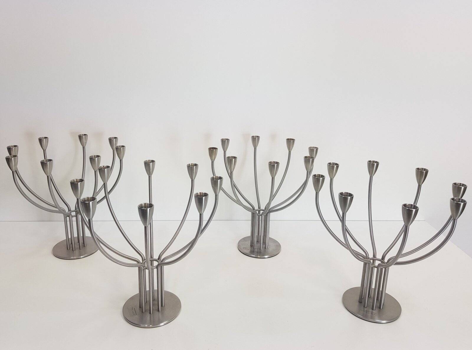 Scandinavian Modern Candleholder in Steel by M. Hagberg for Ikea, 1970s