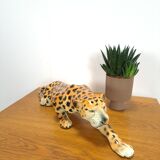 Porcelain statue leopard vintage