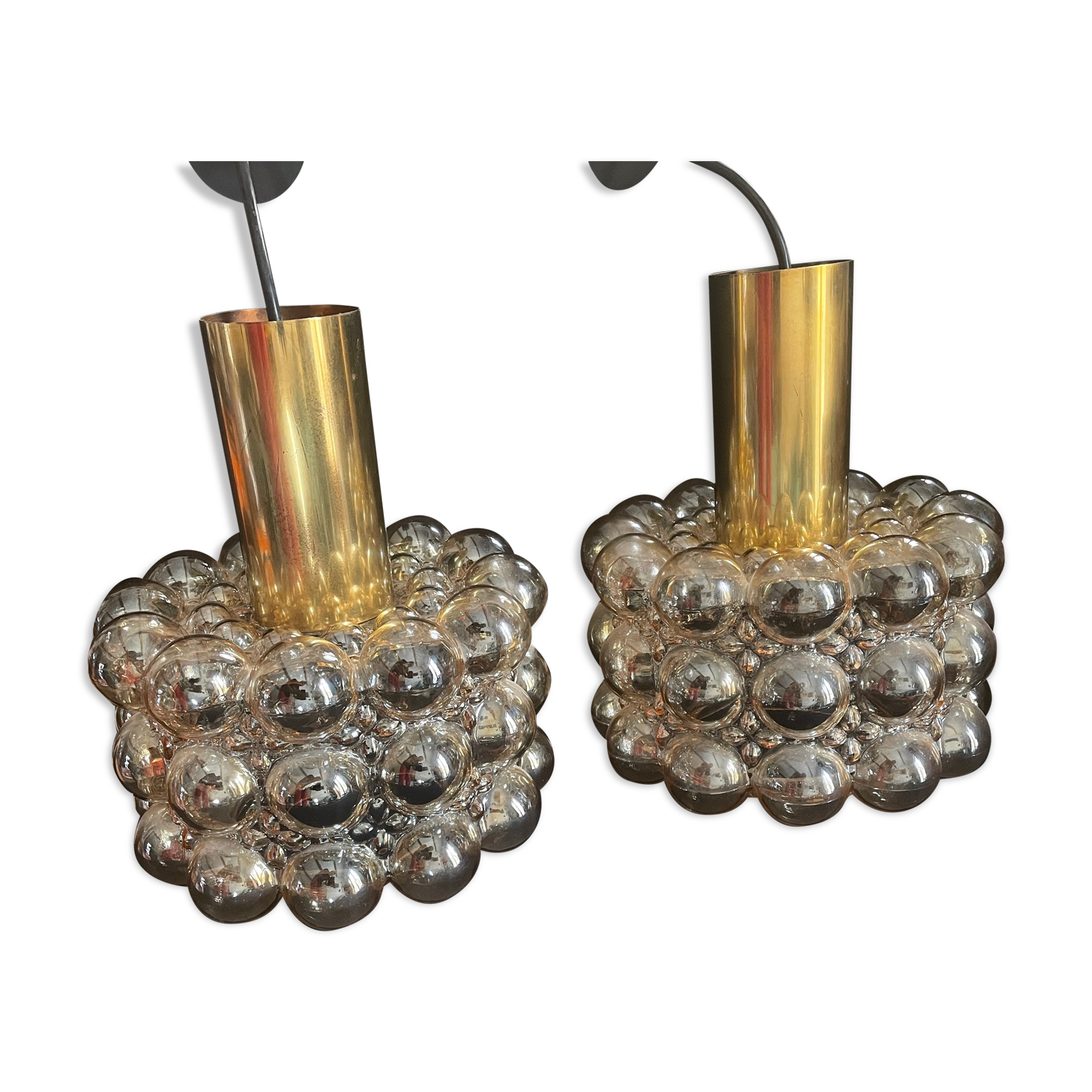 suspension bubble Helena Tynell Limburg glass lamp 1970 design