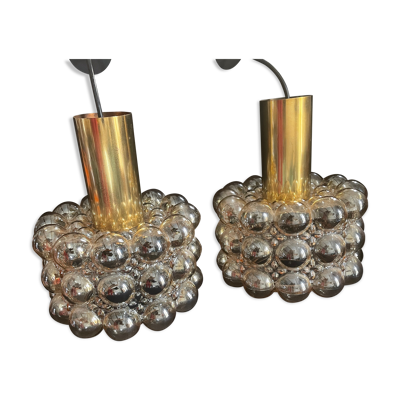 Suspensions bubble Helena Tynell Limburg verre lampe 1970 design