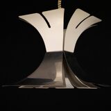 1970s Goffredo Reggiani Style Lacquer & Chrome Chandelier