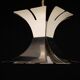 1970s Goffredo Reggiani Style Lacquer & Chrome Chandelier