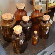 Set of 7 apothecary bottles