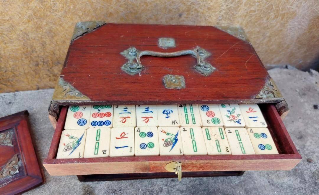 Antique Mahjong Game Box Dating from the Early 1900s