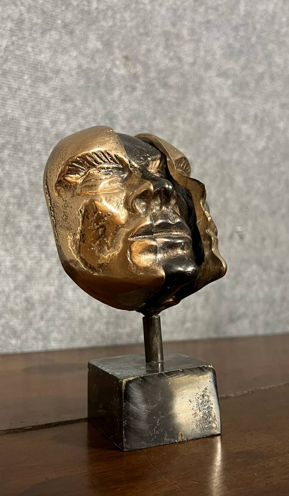 Yves Lohe: double patina bronze sculpture circa 1970