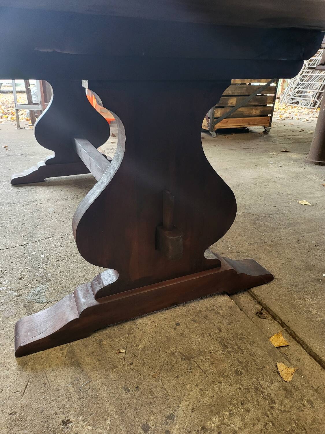 Large solid wood table – carefully restored – 200 x 80 cm