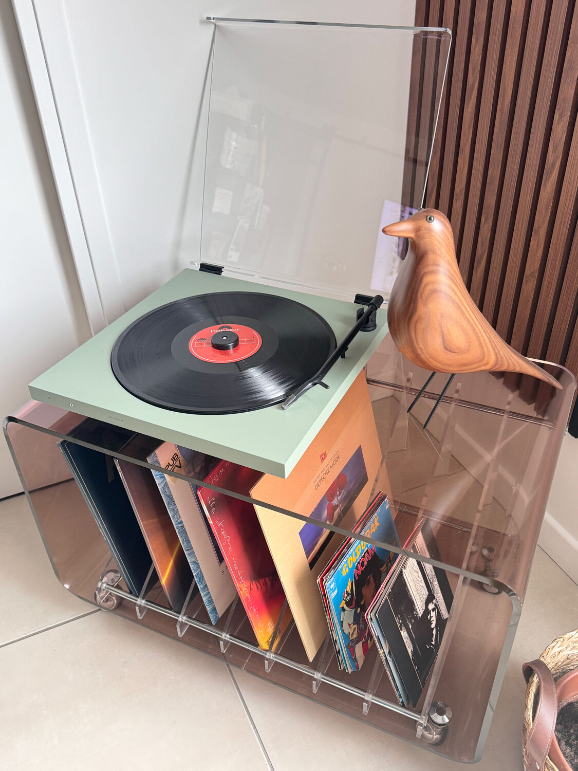 Vintage M. Dumas Roche Bobois coffee table/vinyl record cabinet