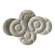 Set of 6 artichoke plates in white faience from Gien.