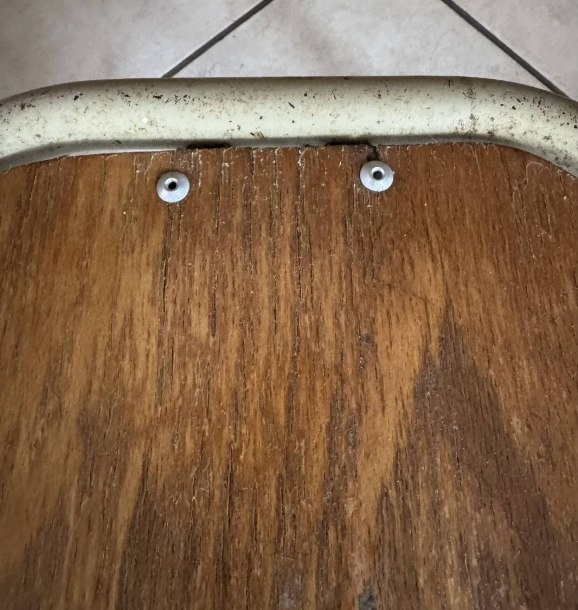 Old small school chair for children, vintage design, height a.