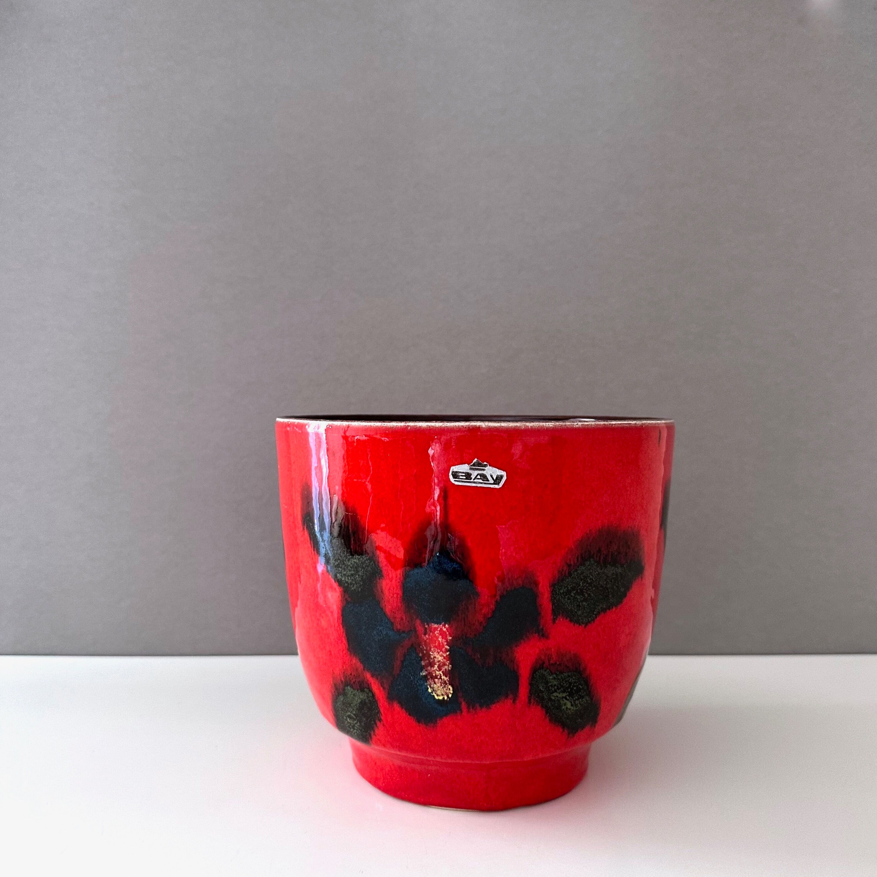 Bay ceramic planter, westgerman pottery, 70's interior