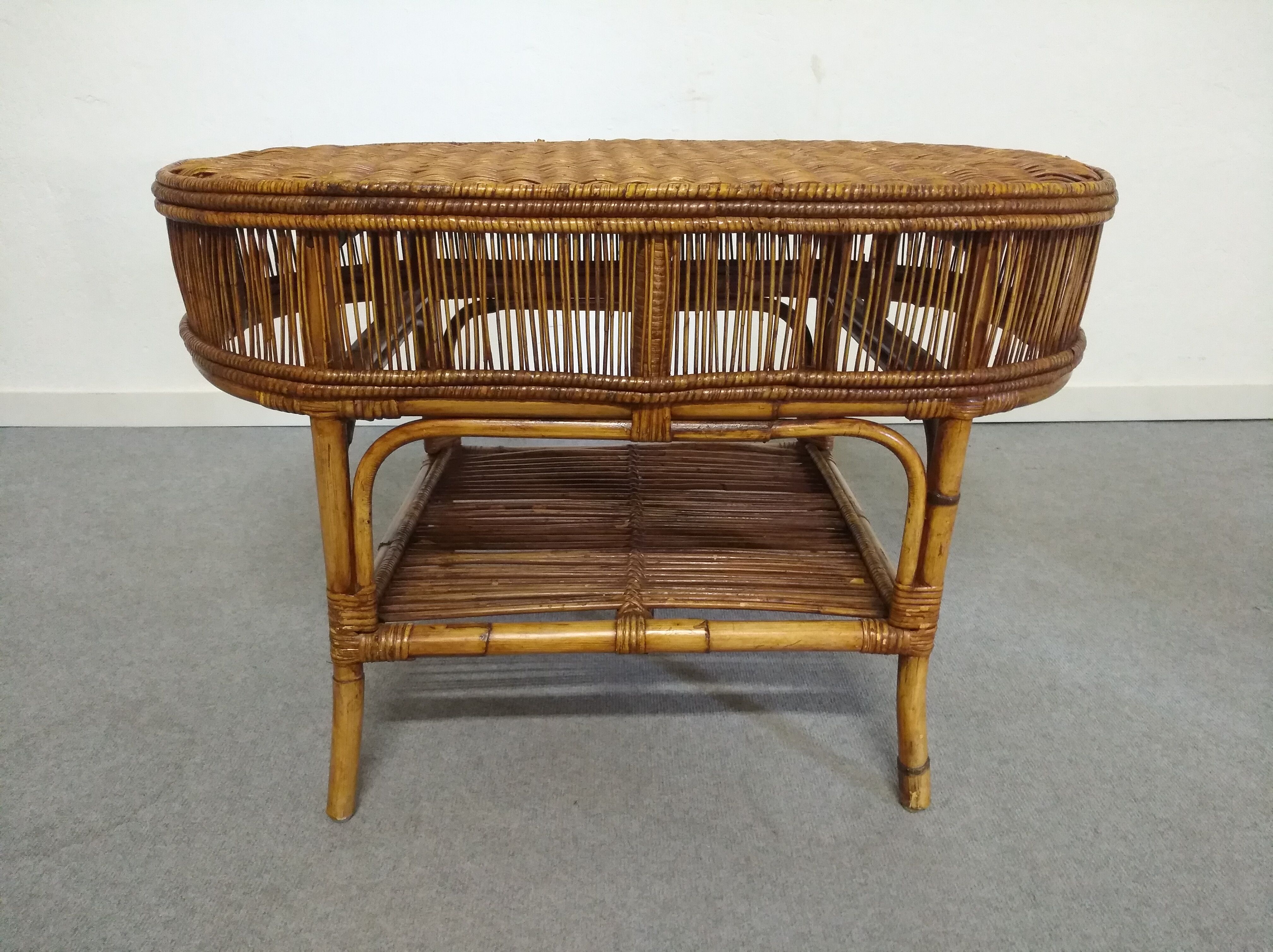 Bamboo and rattan lounge set