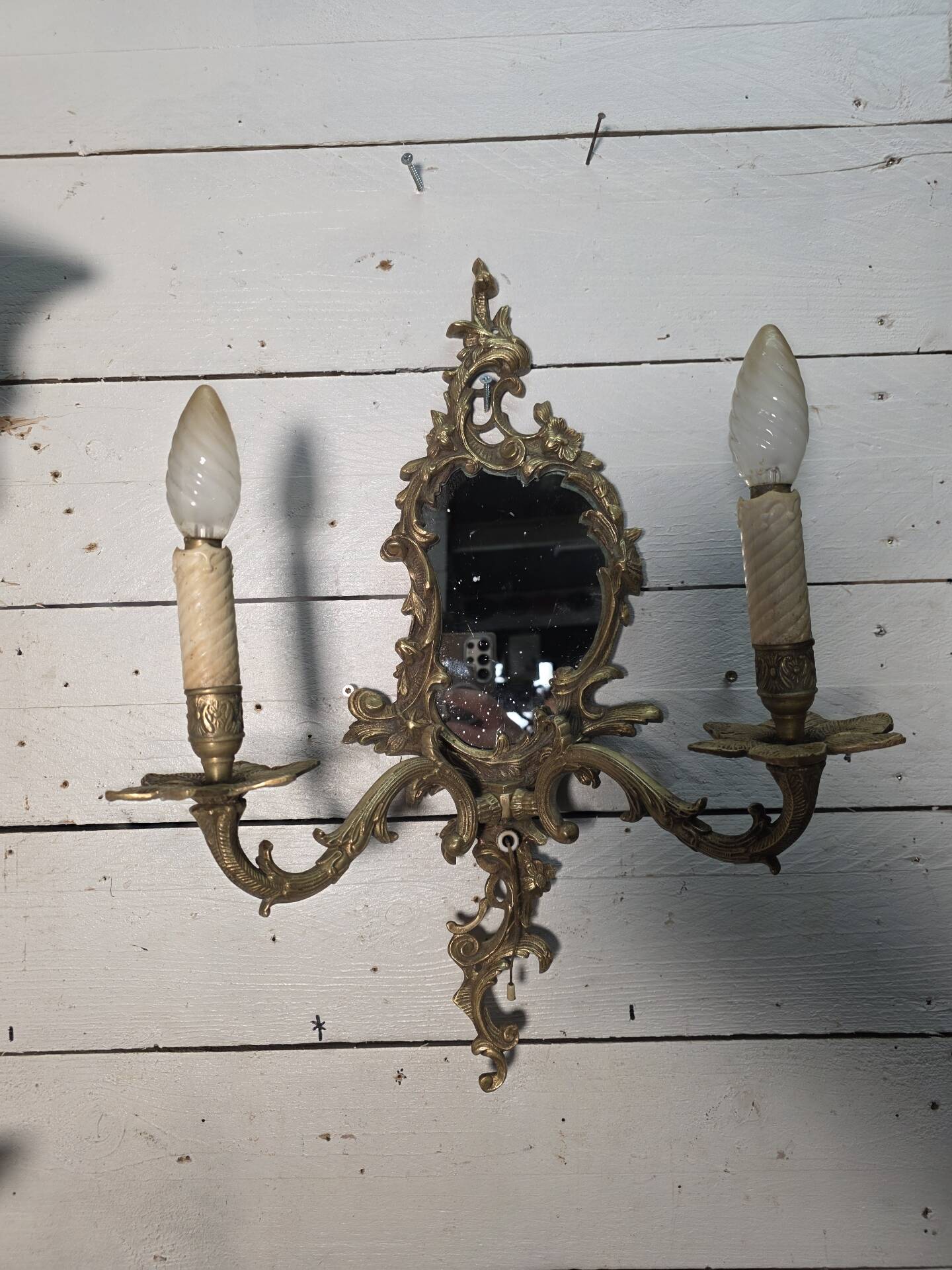 Applique miroir style Louis XV 