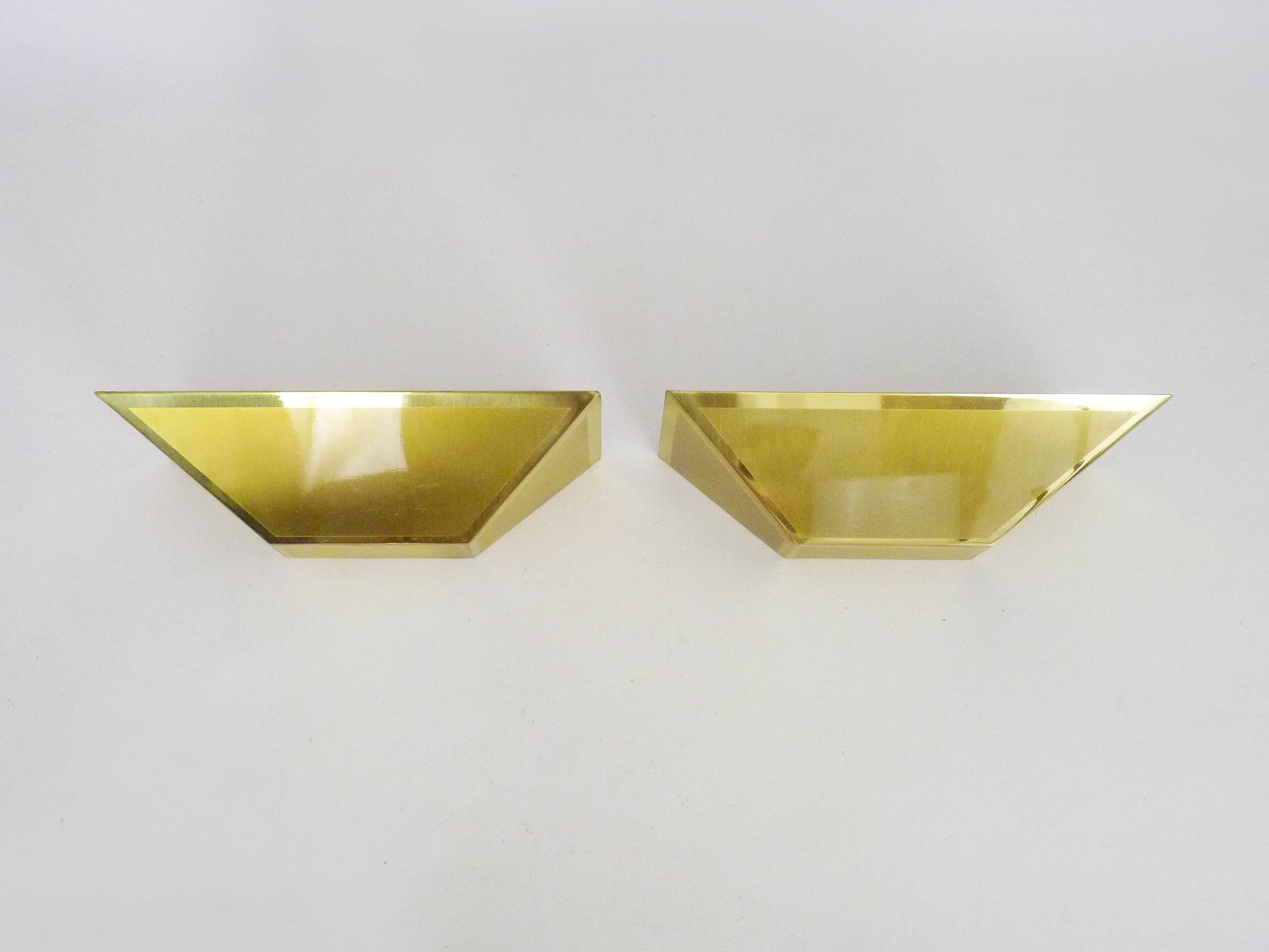 Pair of gold wall sconces 1980s