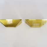 Pair of gold wall sconces 1980s