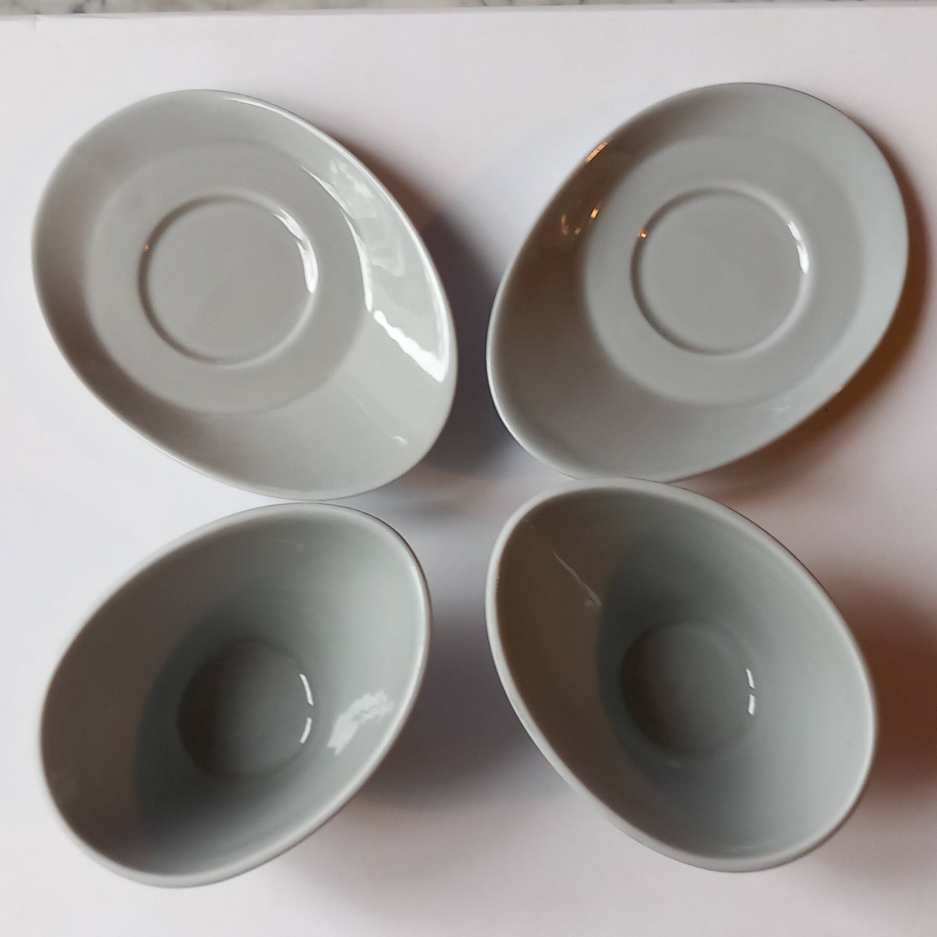 2 tasses ovoïde Artoria Limoges  Marcel Marongiu