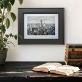 The Cathedral of Siena, Italy. Printed illustration from 1866.