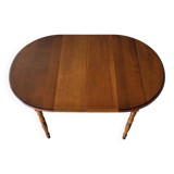 Extendable table with drop-leaf and extensions in solid cherry wood in very good condition