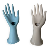 Main Baguier ou Soliflore en Porcelaine