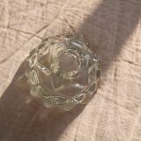 Set of 5 glass candle holders, star shape