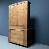 Antique painted pine desk or secretaire with wall unit from Germany late 1800s.