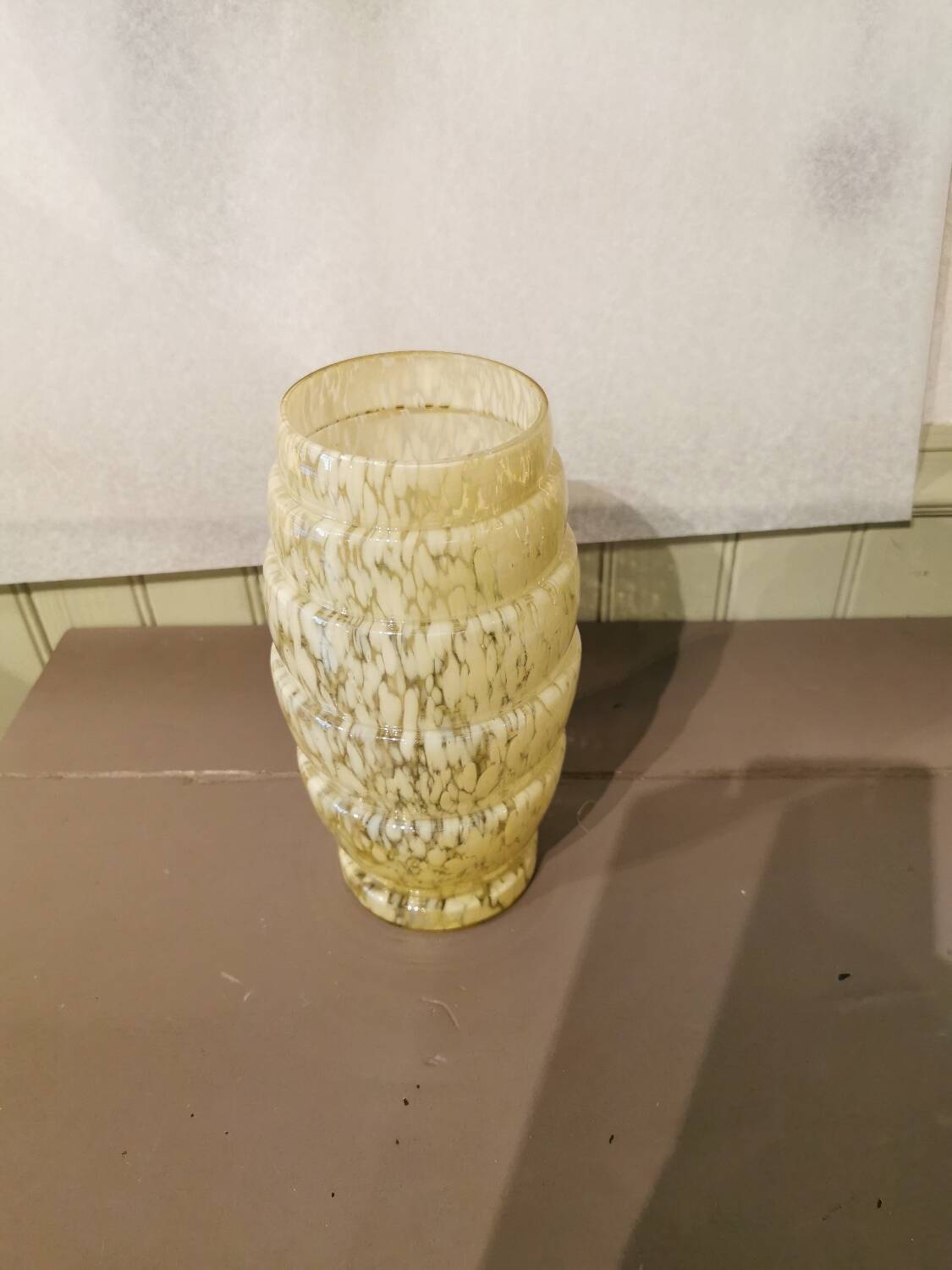 Clichy glass art deco vase