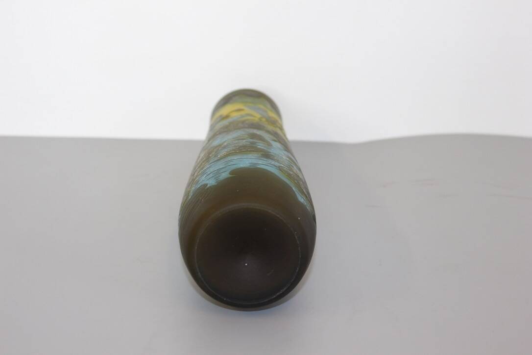 Vase Gallé Tip Au Libellule Et Grenouille Vers 1980
