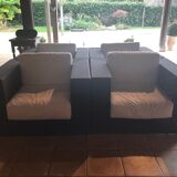 Set of 4 armchairs Unopiu model Sunstripe in WaProLace