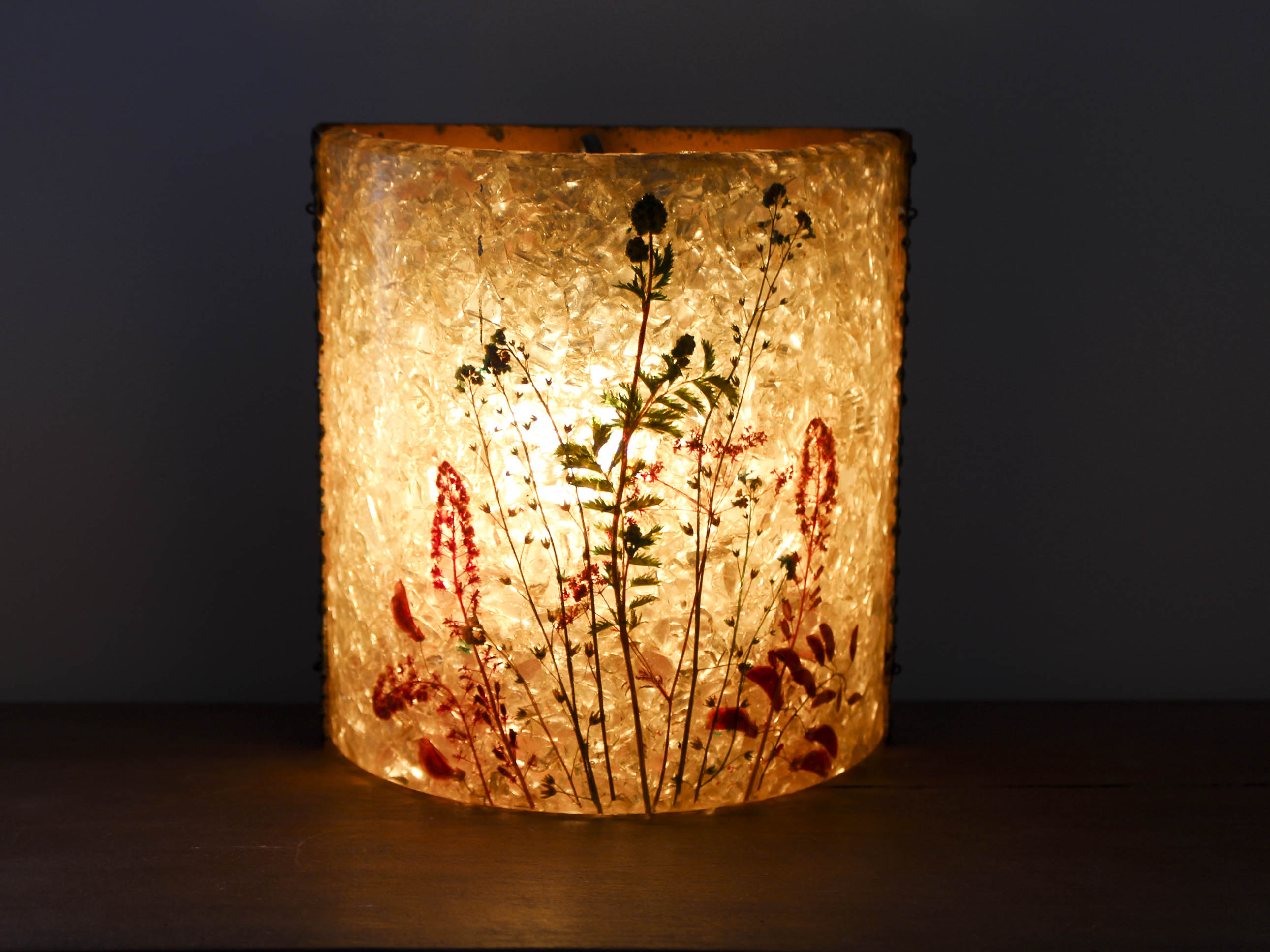 Accolay resin and copper wall lamp