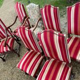Lot de chaises anciennes os de mouton