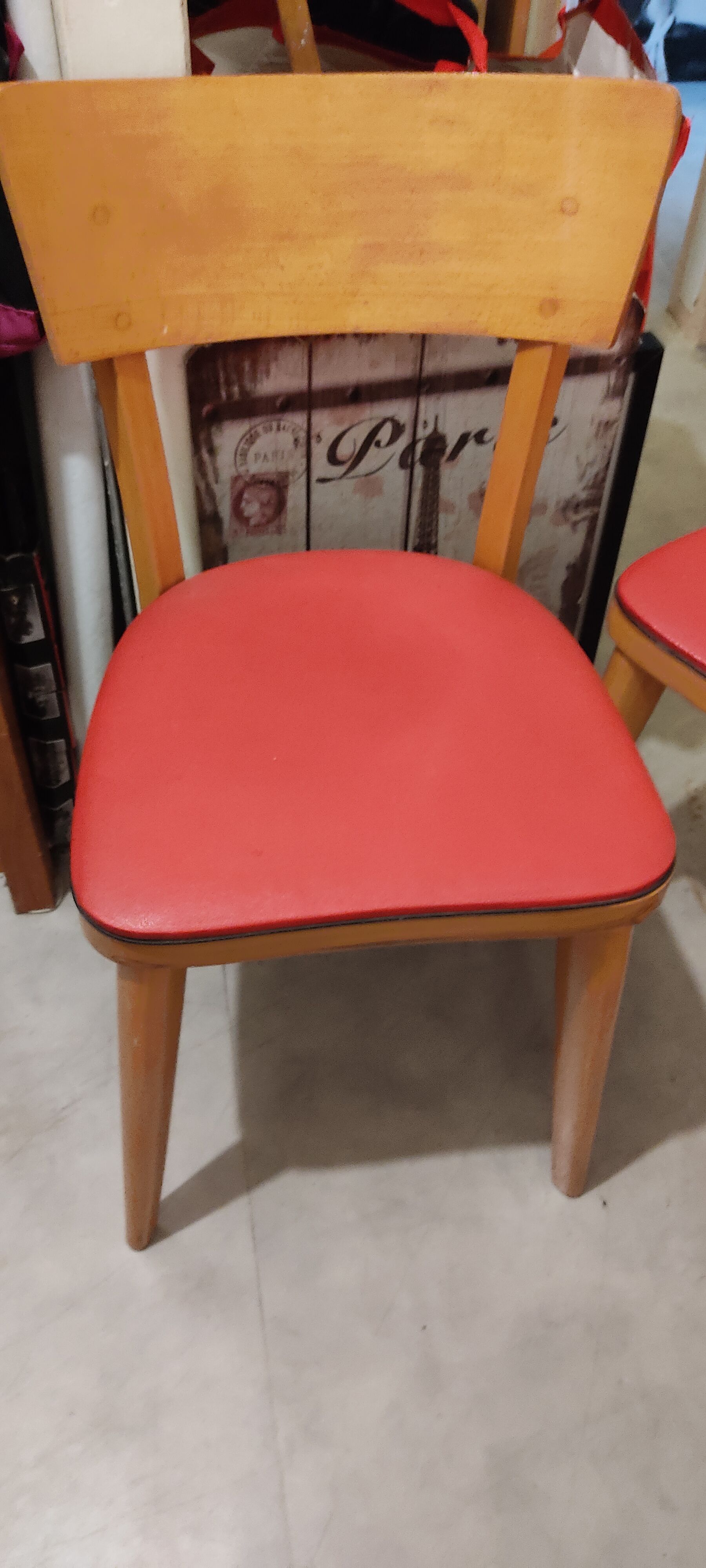5 vintage bistro chairs