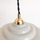 Suspension abat jour vintage gris perle