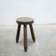 Vintage wooden tripod stool