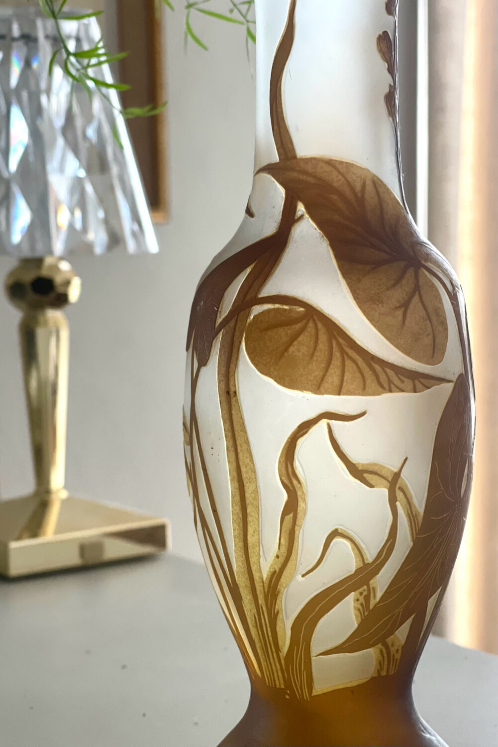 Vase in glass paste