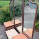 Coiffeuse ancienne de style Louis XV avec miroir triptyque