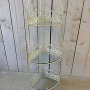 Étagère verre et fer forgé