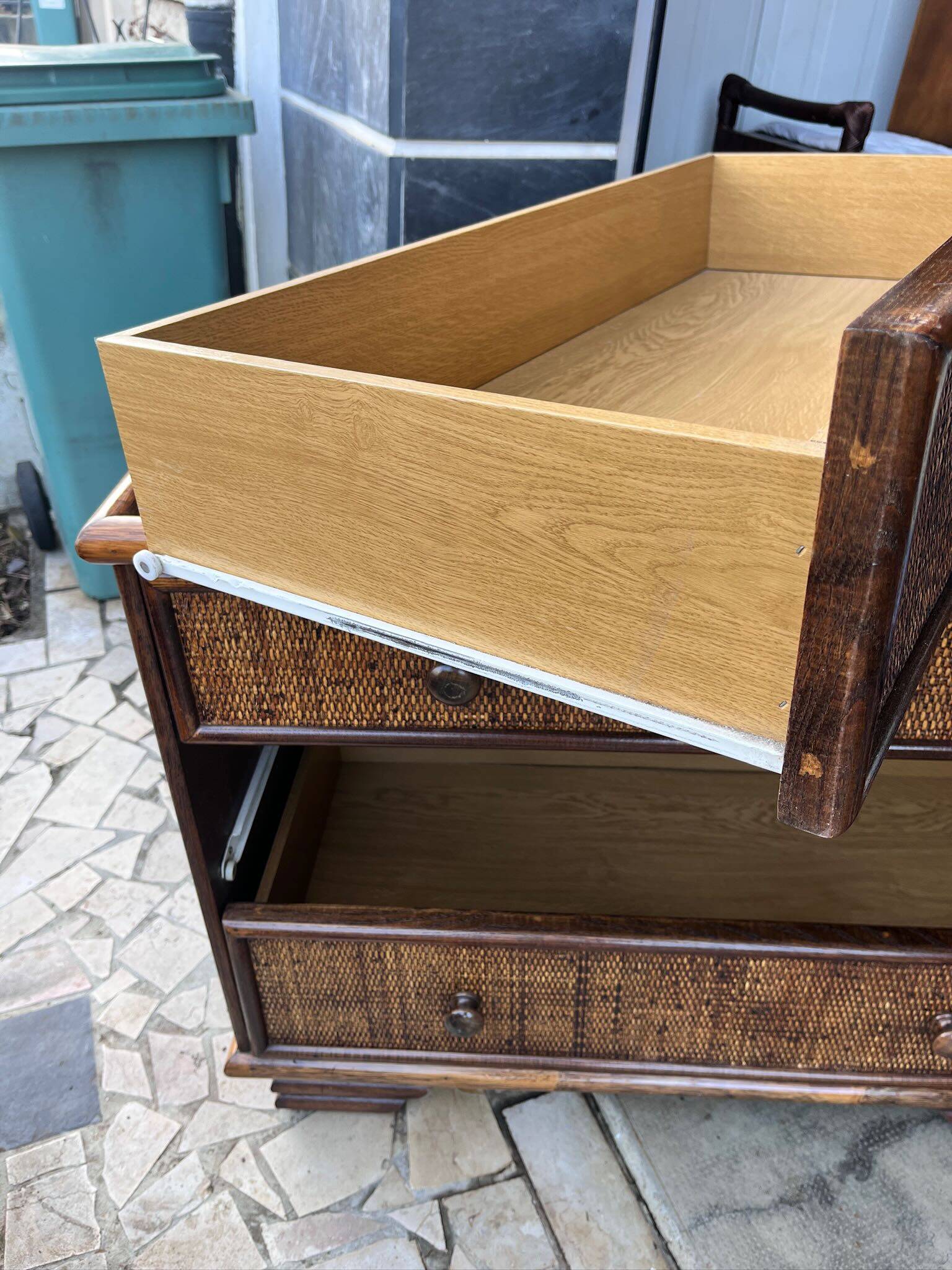 Commode en rotin