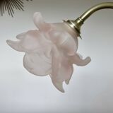 Art Nouveau jeweler's lamp in bronze and glass paste tulip