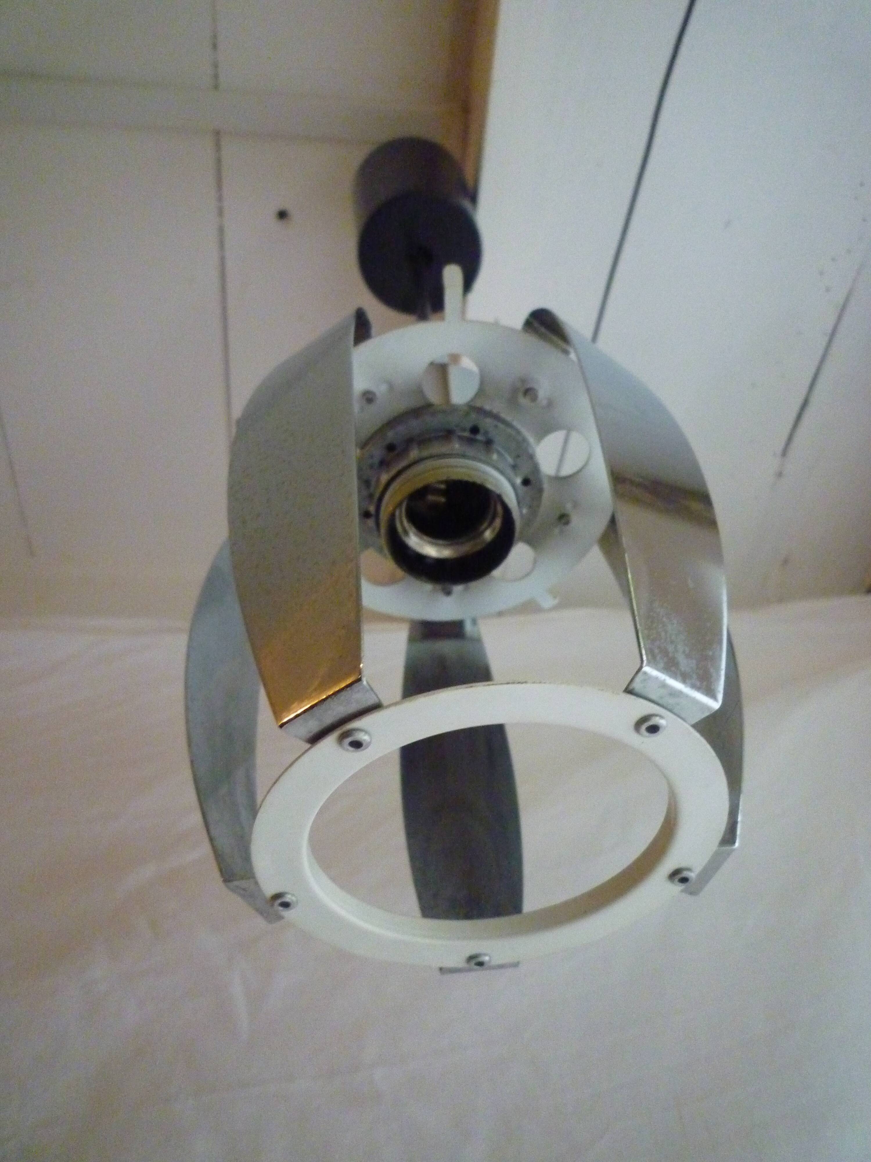 Space Age in chrome metal hanging lamp