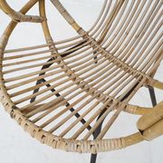 Rohe Noordwolde rattan and metal lounge chair, The Netherlands 1950's