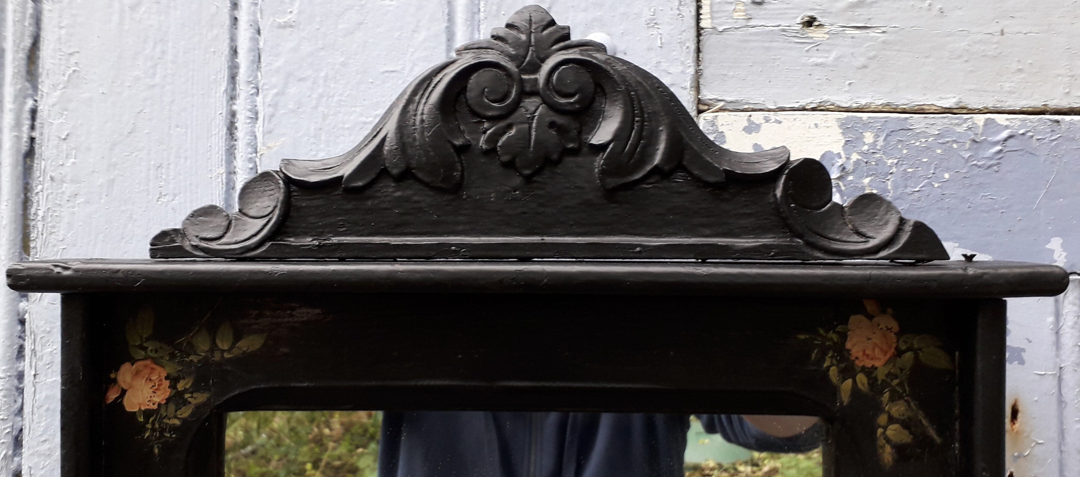 Mirror with Napoleon III shelf 41x90cm