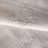 Pair of pillow cases pillow d old monogrammed L D.