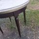 Bouillotte coffee table with antique marble top, Louis XVI style
