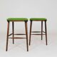 Pair of vintage stools Scandinavian style wool v