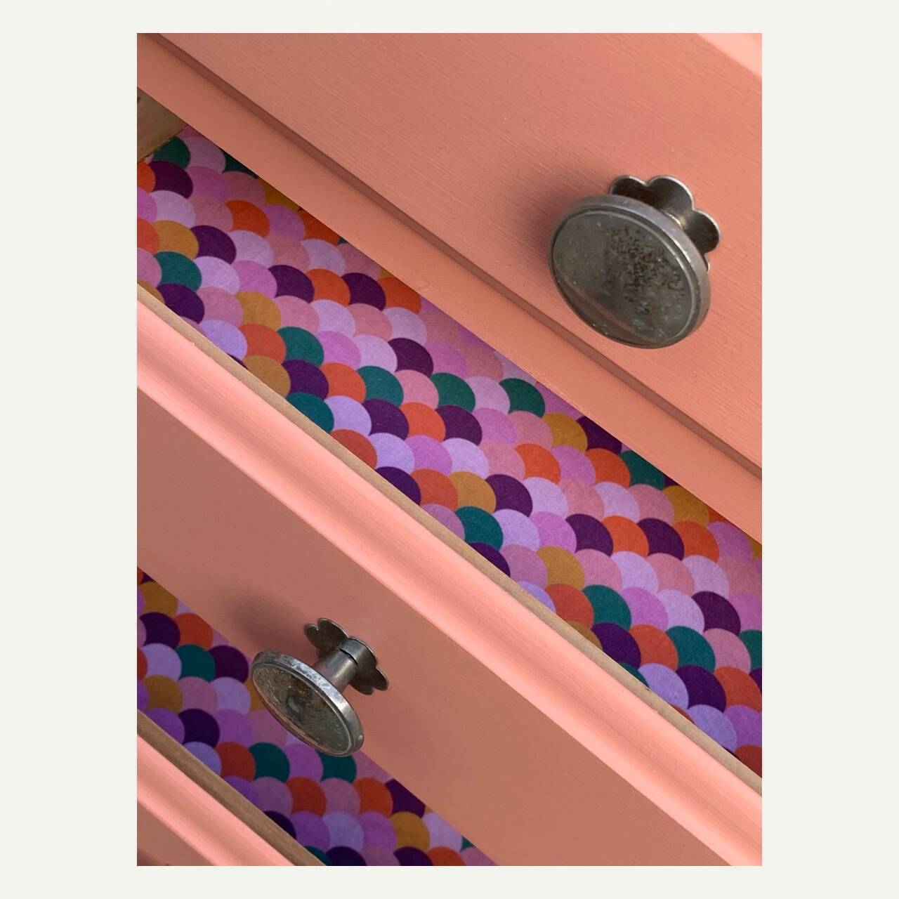 Vintage coral pink weekly planner H120