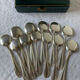 12 silver-plated metal ice cream spoons Ercuis, Toledo model