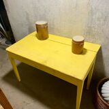 Yellow farm table