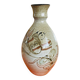 Vintage 1970s ceramic vase with naive bohemian motifs